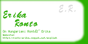 erika ronto business card